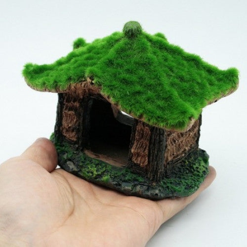 Ancient House with Moss Aquarium Decor